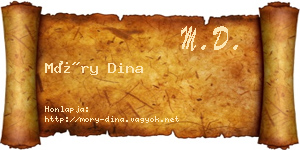 Móry Dina névjegykártya