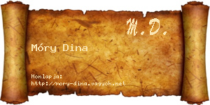 Móry Dina névjegykártya